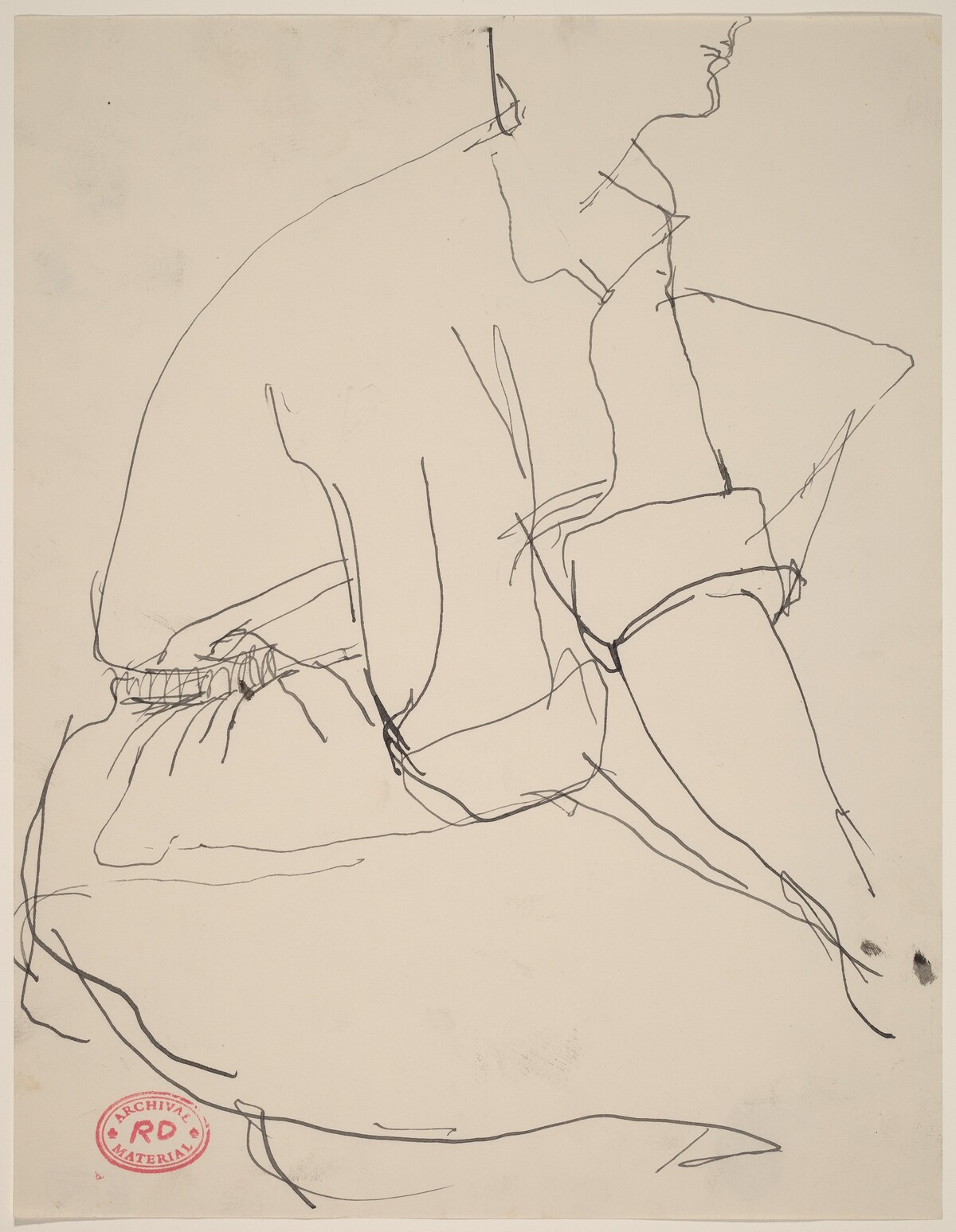 Untitled [seated woman in cuffed short sleeves] by Richard Diebenkorn