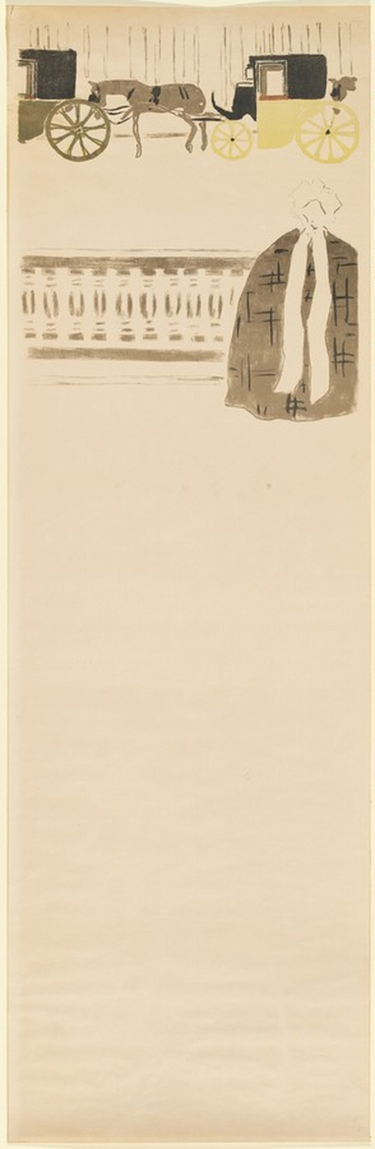 Promenade des Nourrices, Frise des Fiacres [far left panel] by Pierre Bonnard