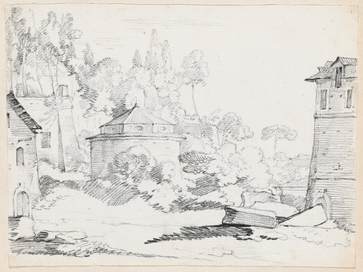 Landscape with the Church of San Teodoro by Joseph-Marie Vien