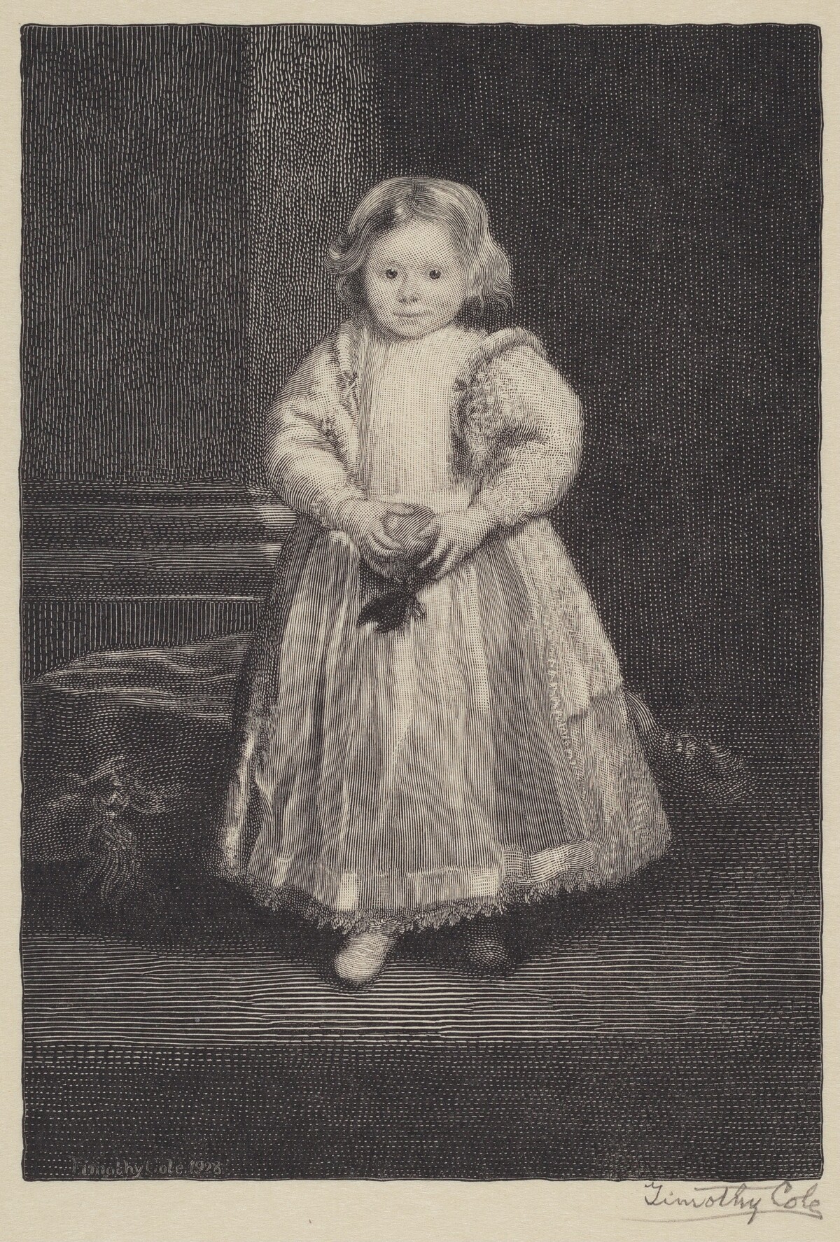 Clelia Cattaneo, Daughter of Marchesa Elena Grimaldi by Timothy Cole after Sir Anthony van Dyck
