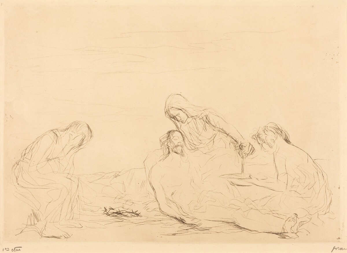 Pietà (3e planche) (Pietà) (third plate) by Jean-Louis Forain
