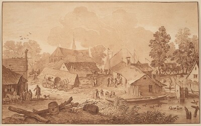 Village with Pond