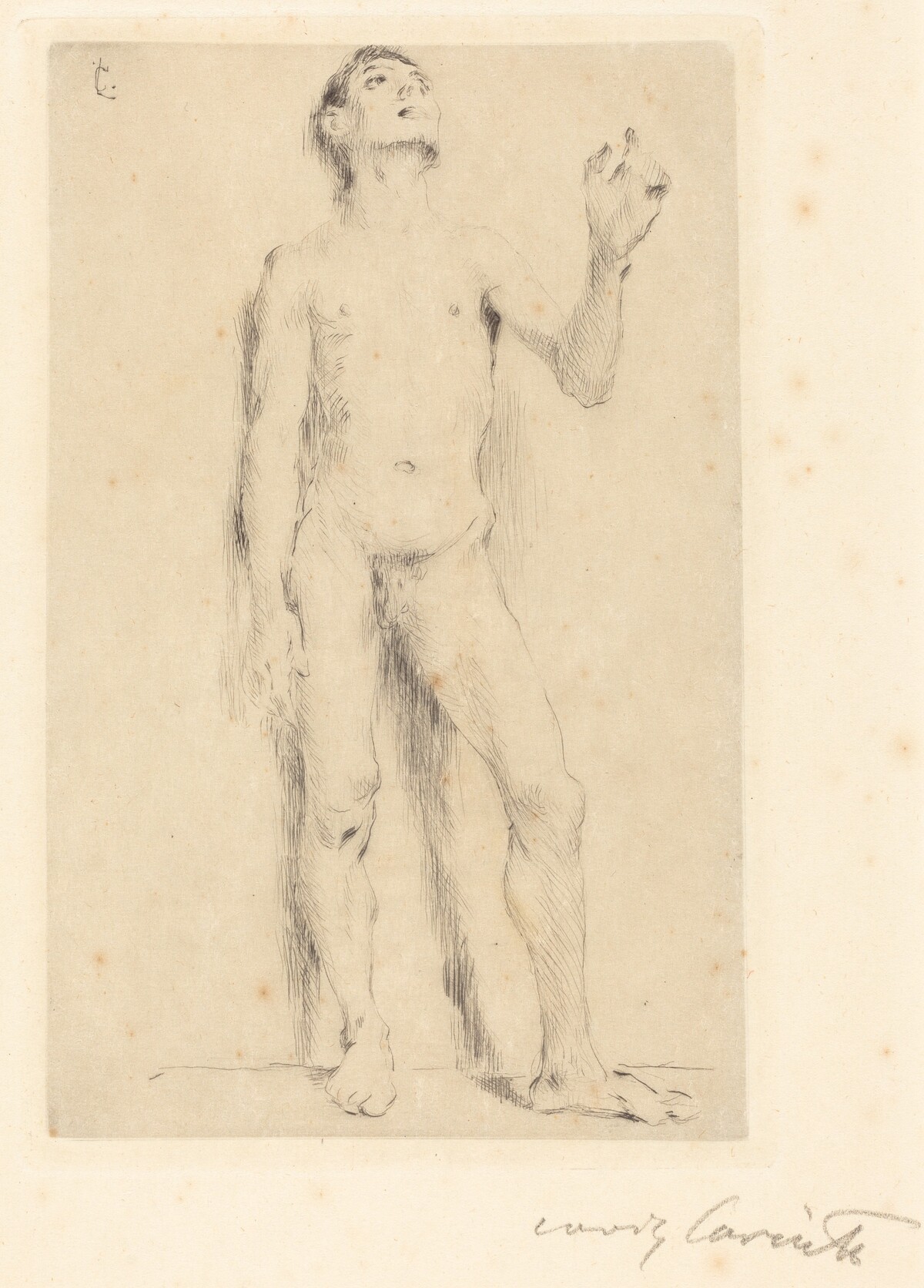 Jünglingsakt (Young Male Nude) by Lovis Corinth
