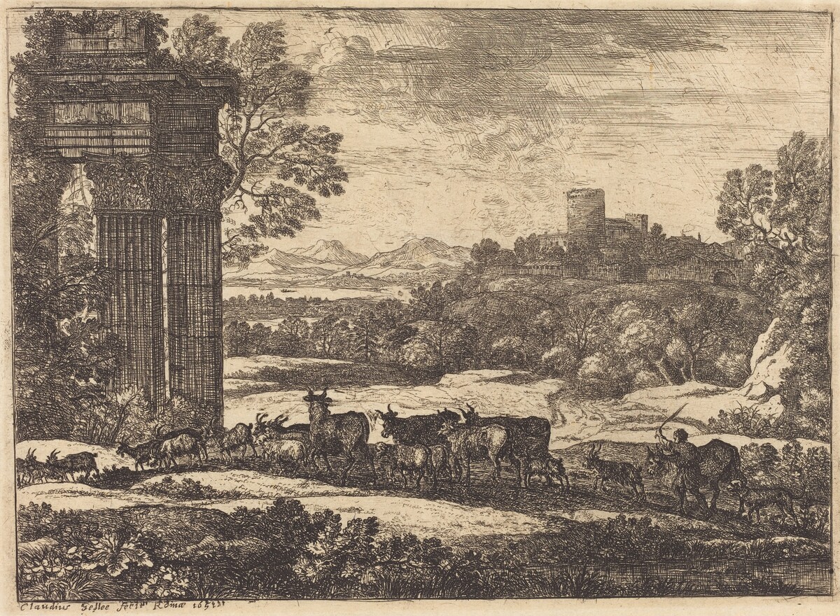 The Herd Returning in Stormy Weather (Le troupeau en marche par un temps orageux) by Claude Lorrain