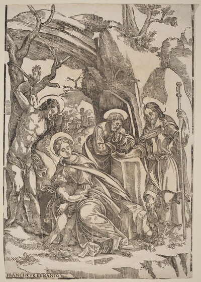 The Holy Family with Saint Sebastian and Saint Roch