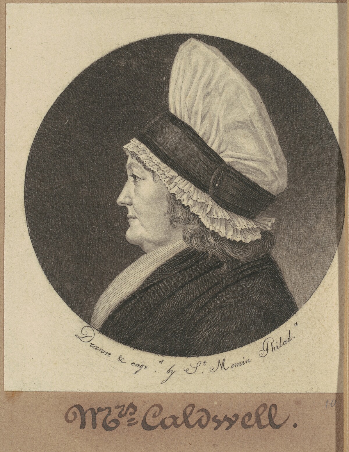 Martha Round Caldwell by Charles B. J. Févret de Saint-Mémin