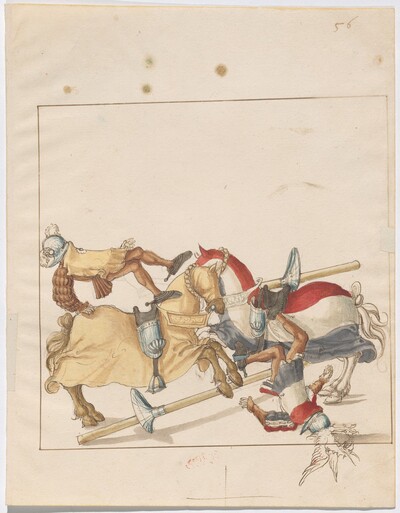 Mock Joust of War with Fixed Shields