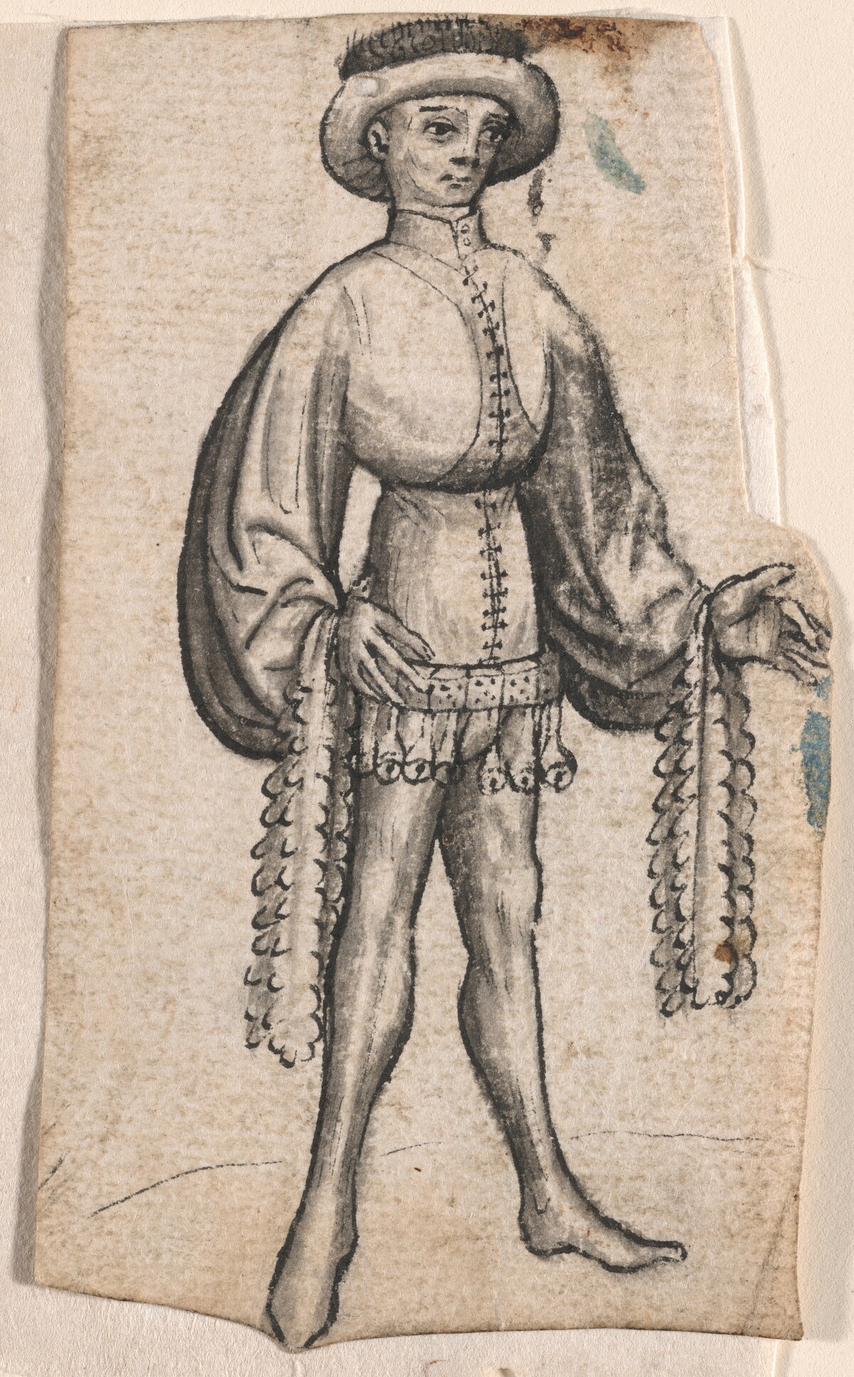 A Standing Courtier by South German 15th Century