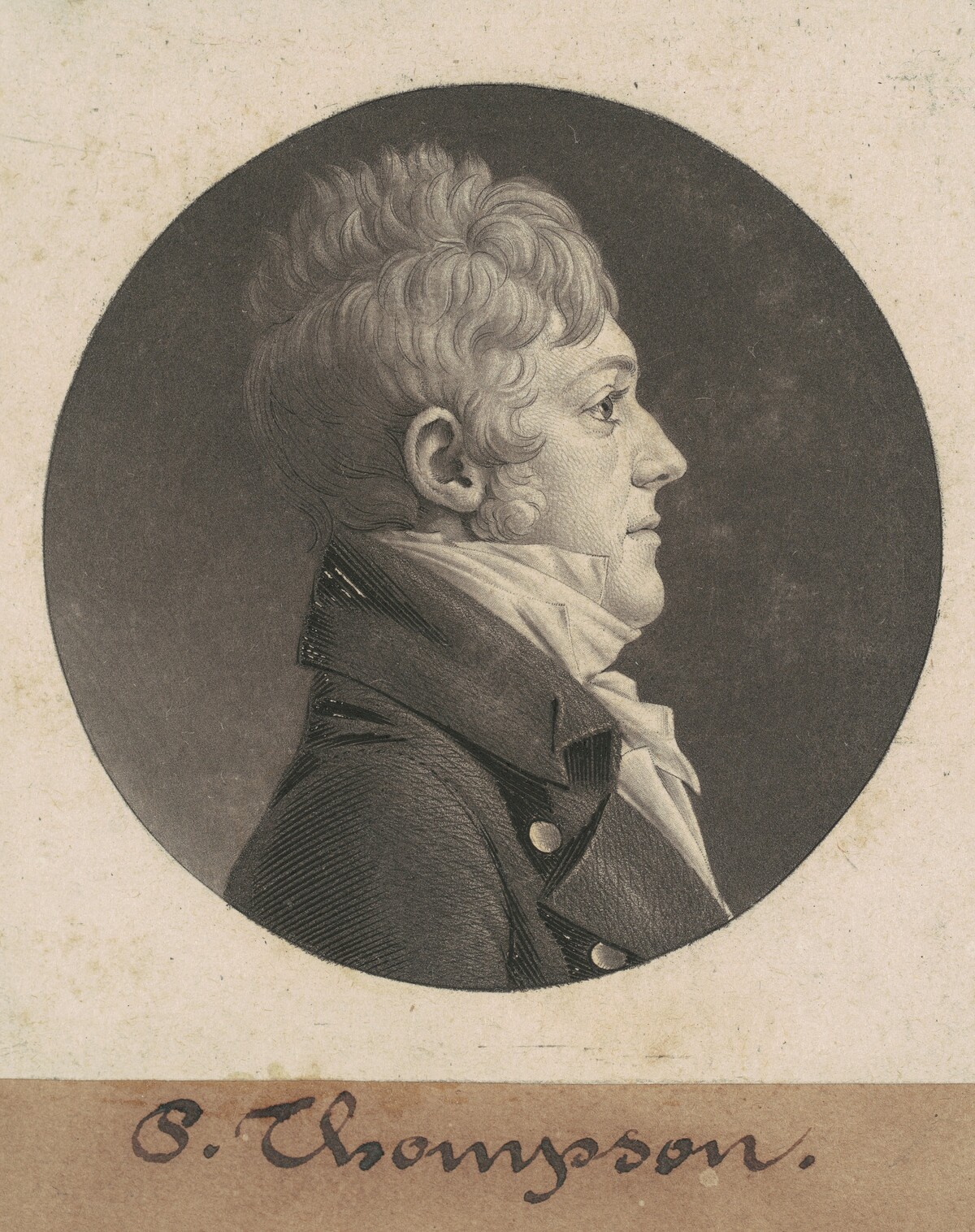 P. Thompson by Charles B. J. Févret de Saint-Mémin