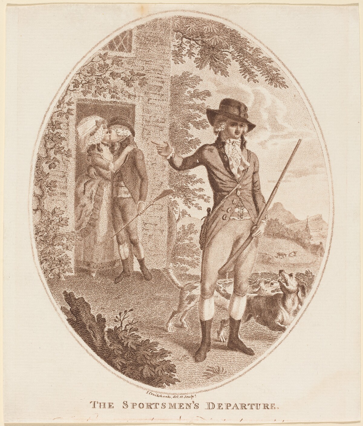 The Sportsmen's Departure by Isaac Cruikshank
