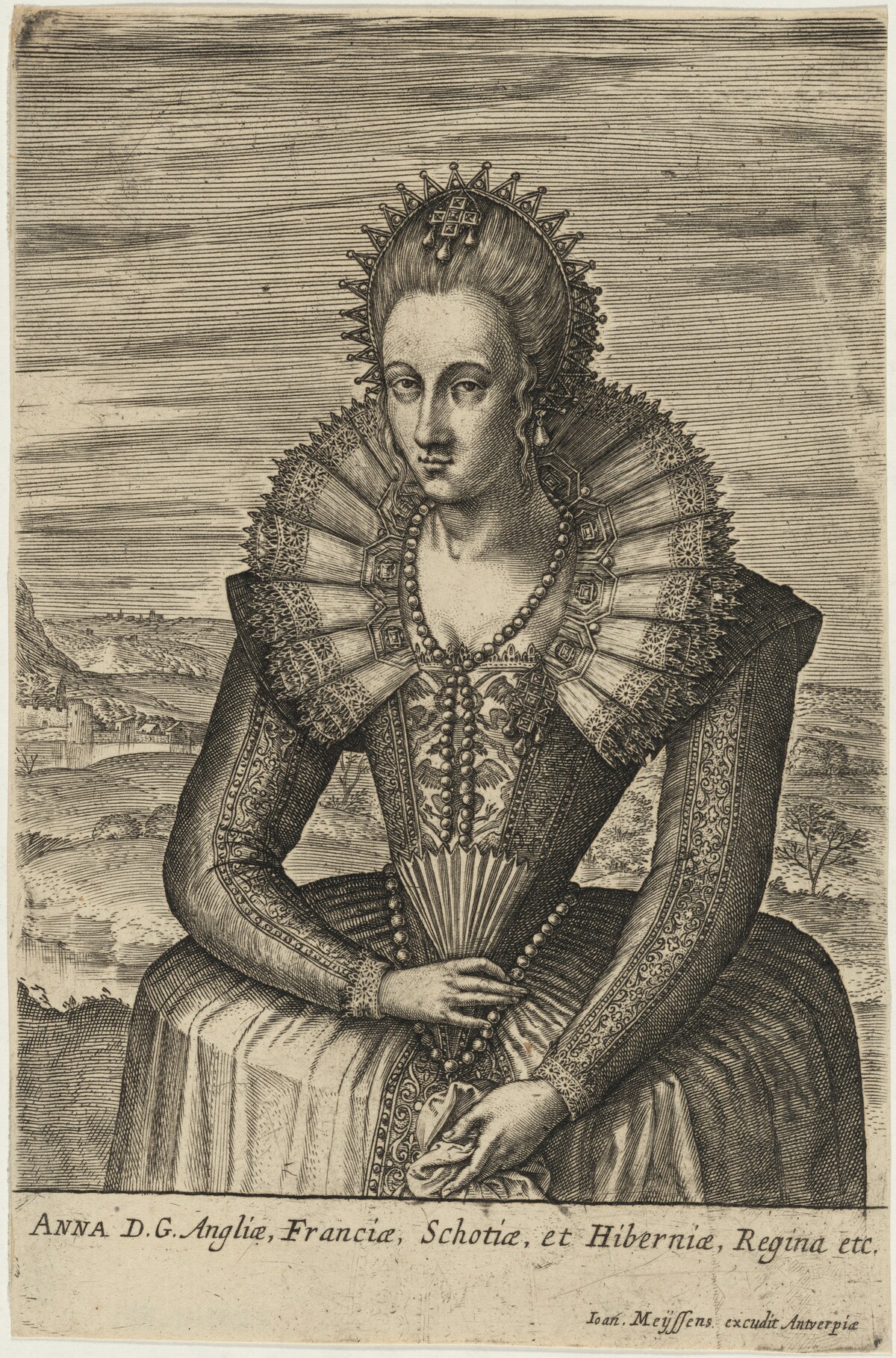 Anne of Denmark by Johan Wierix