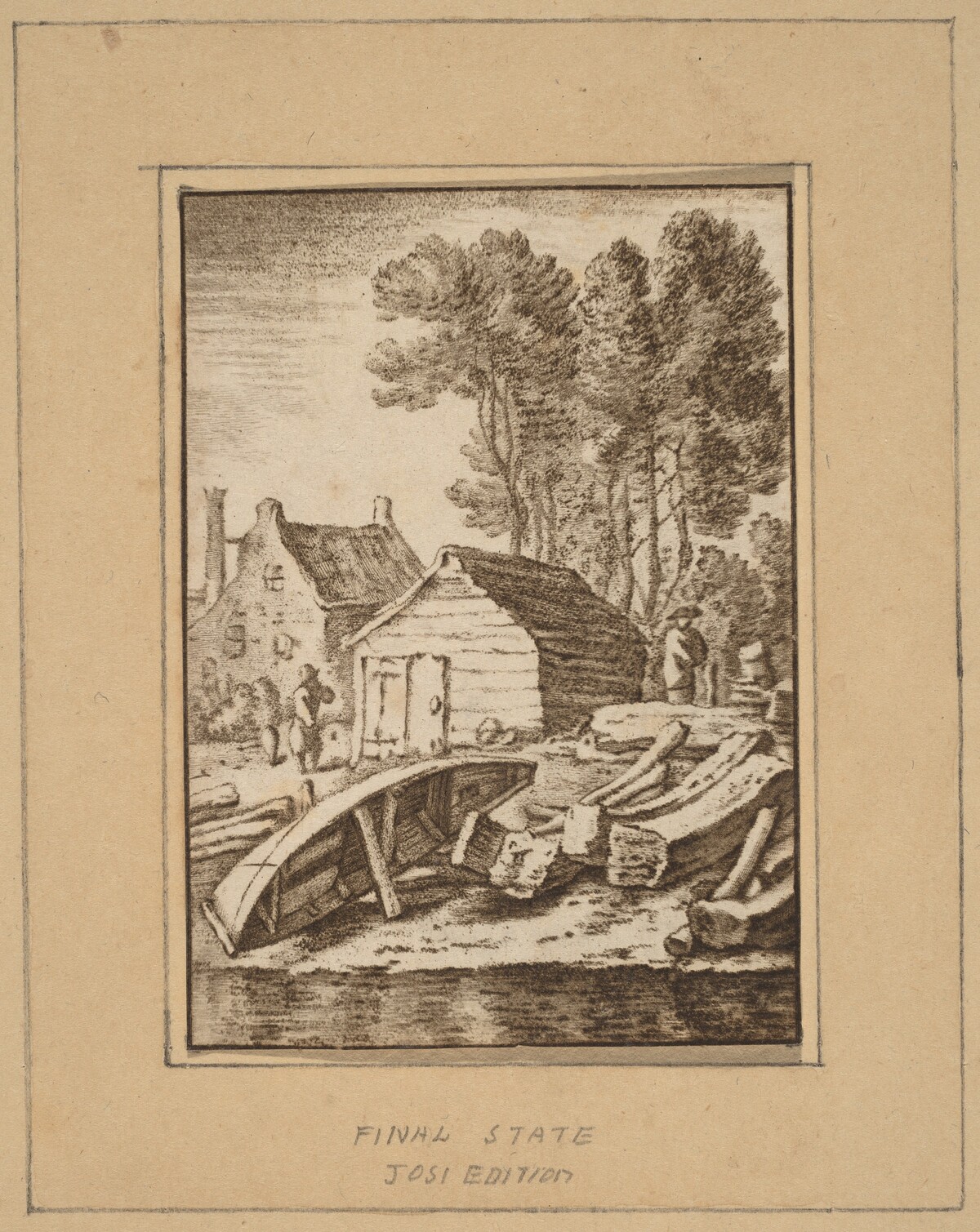 Shipyard by Cornelis Ploos van Amstel after Herman Saftleven