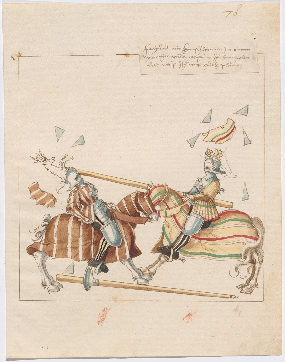 Mock Joust of War with Flying and Exploding Shields by German 16th Century