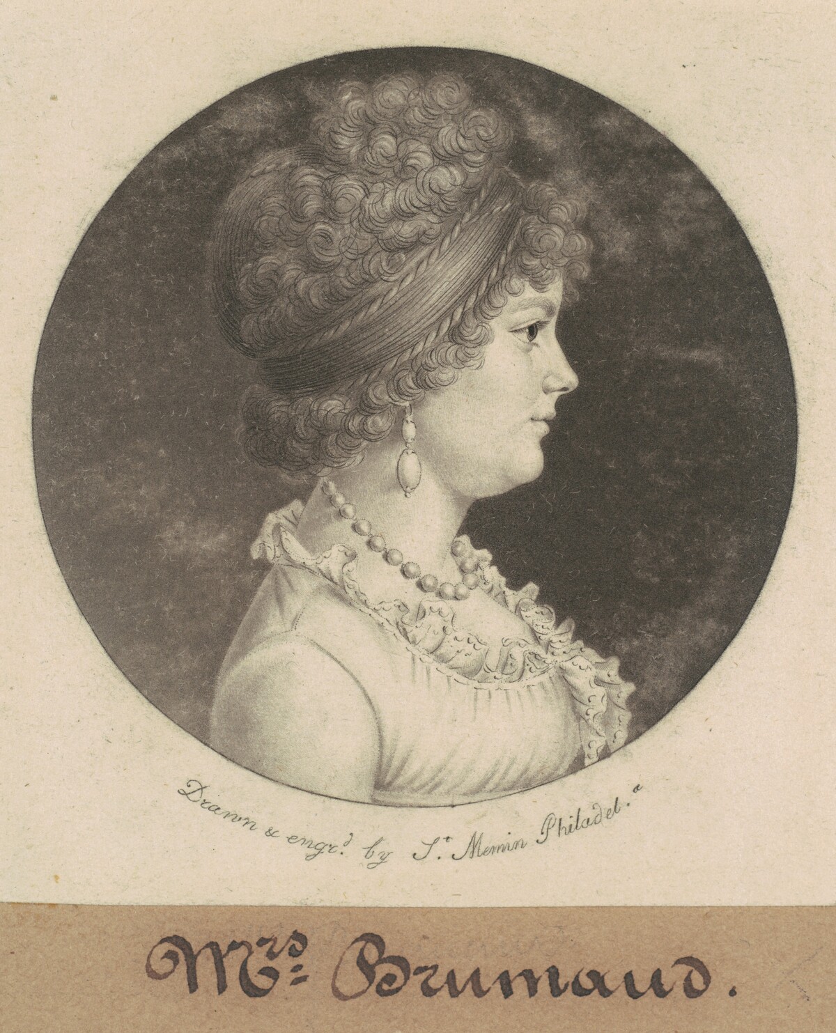 Mrs. Brumaud by Charles B. J. Févret de Saint-Mémin