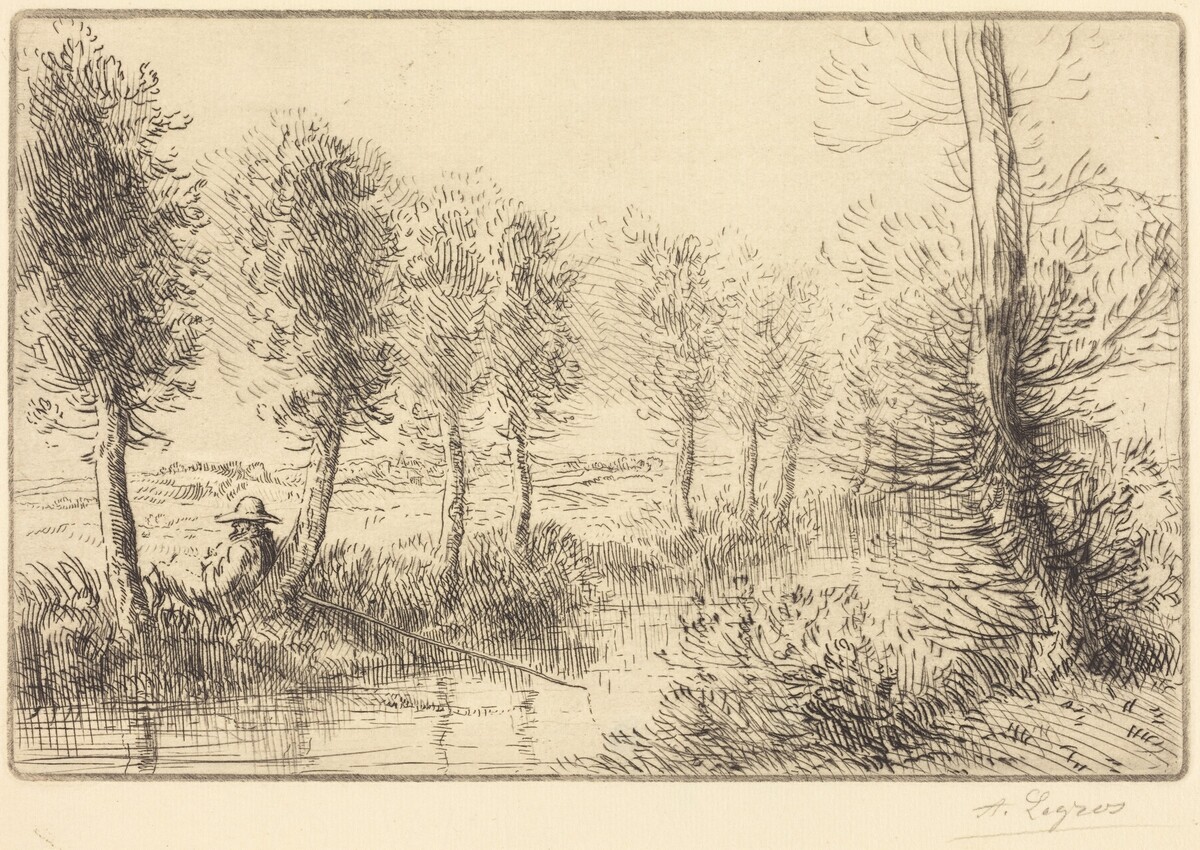 Near the Mill (Pres du moulin) by Alphonse Legros
