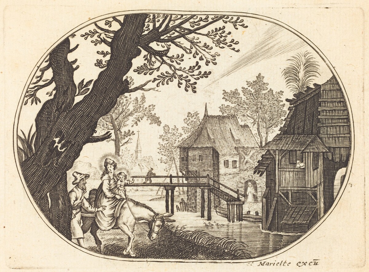 The Flight into Egypt by Balthasar Moncornet