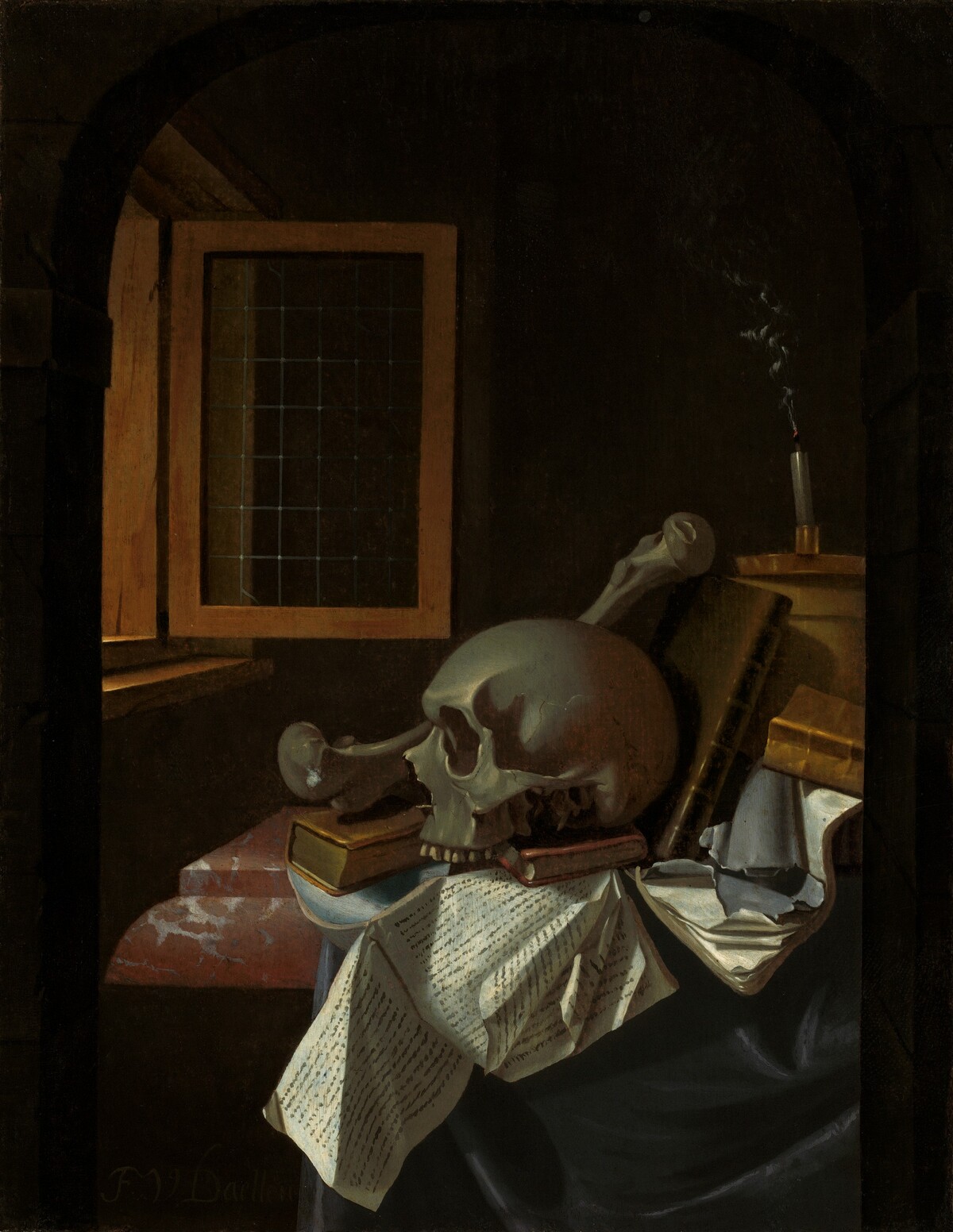 Vanitas Still Life by François van Daellen