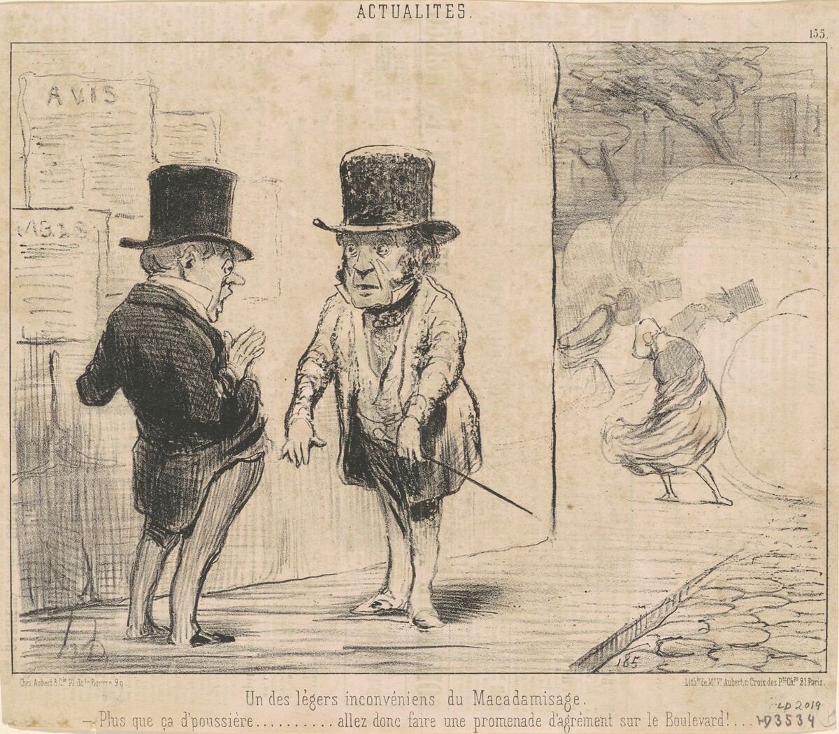 Un des ... inconvéniens du macadamisage ... by Honoré Daumier