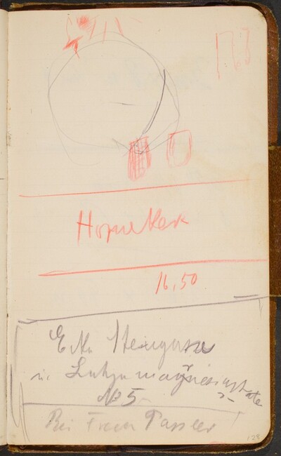 Skizze und Notizen (Sketch with Notation) [p. 128]