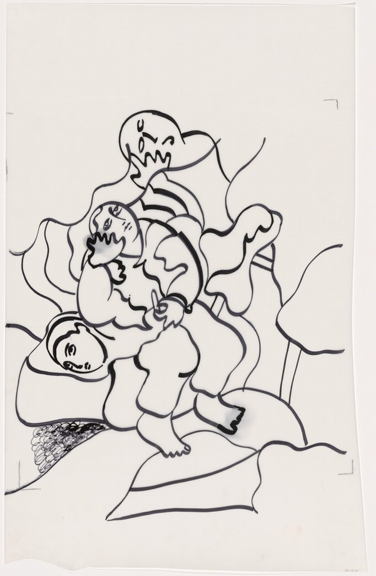 Drawing for "Surprising Novel: Chapter Seven" by Sandro Chia