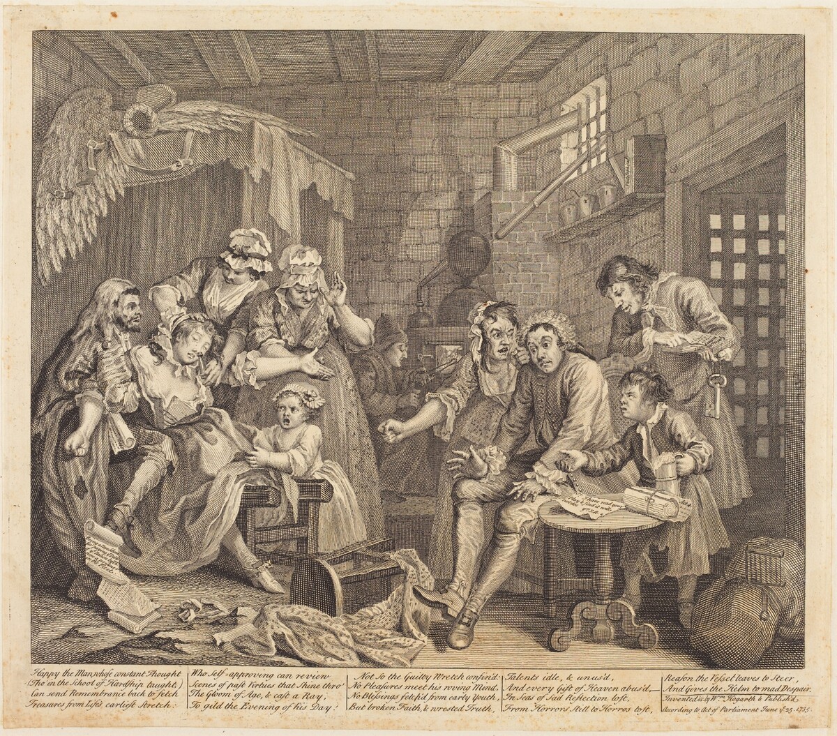 A Rake's Progress: pl.7 by William Hogarth