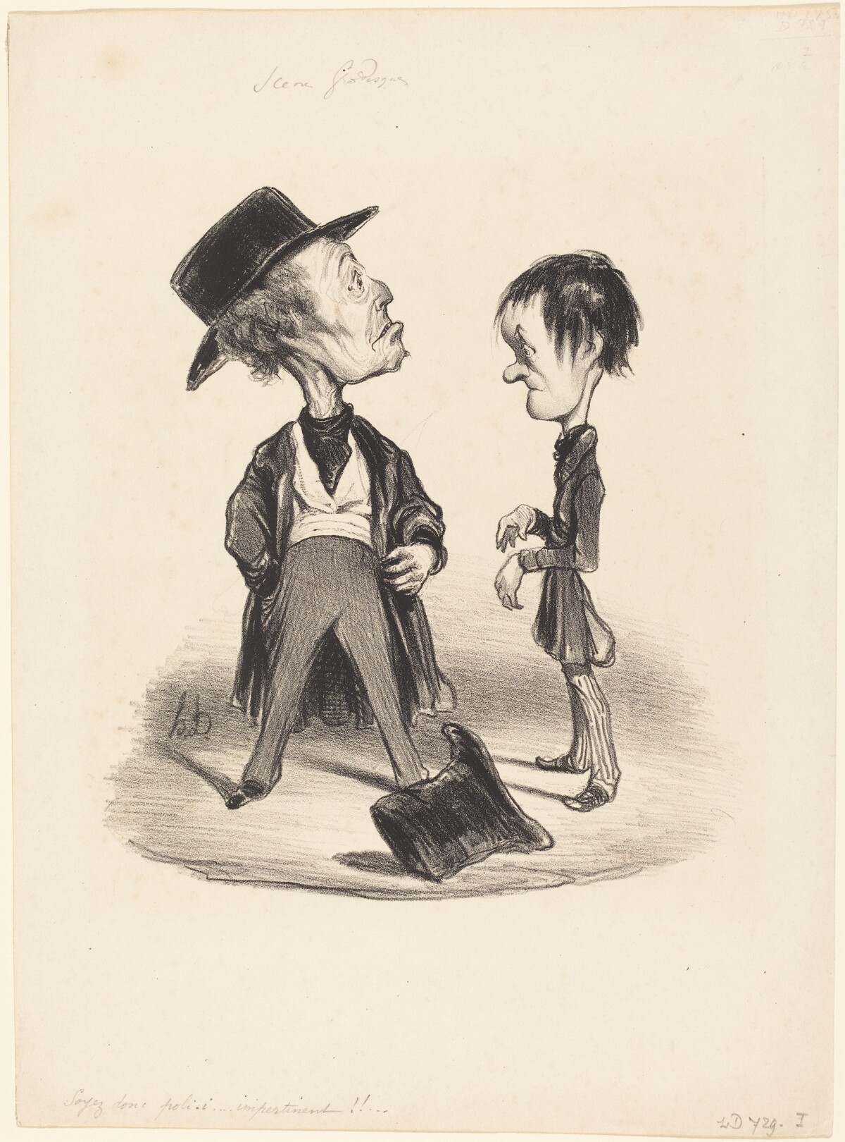 Soyez donc poli... i... by Honoré Daumier
