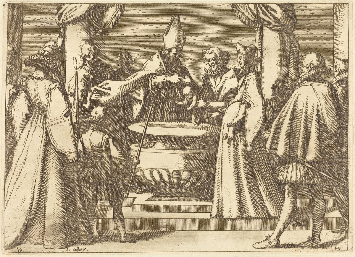 Baptism of the Prince of Spain by Jacques Callot