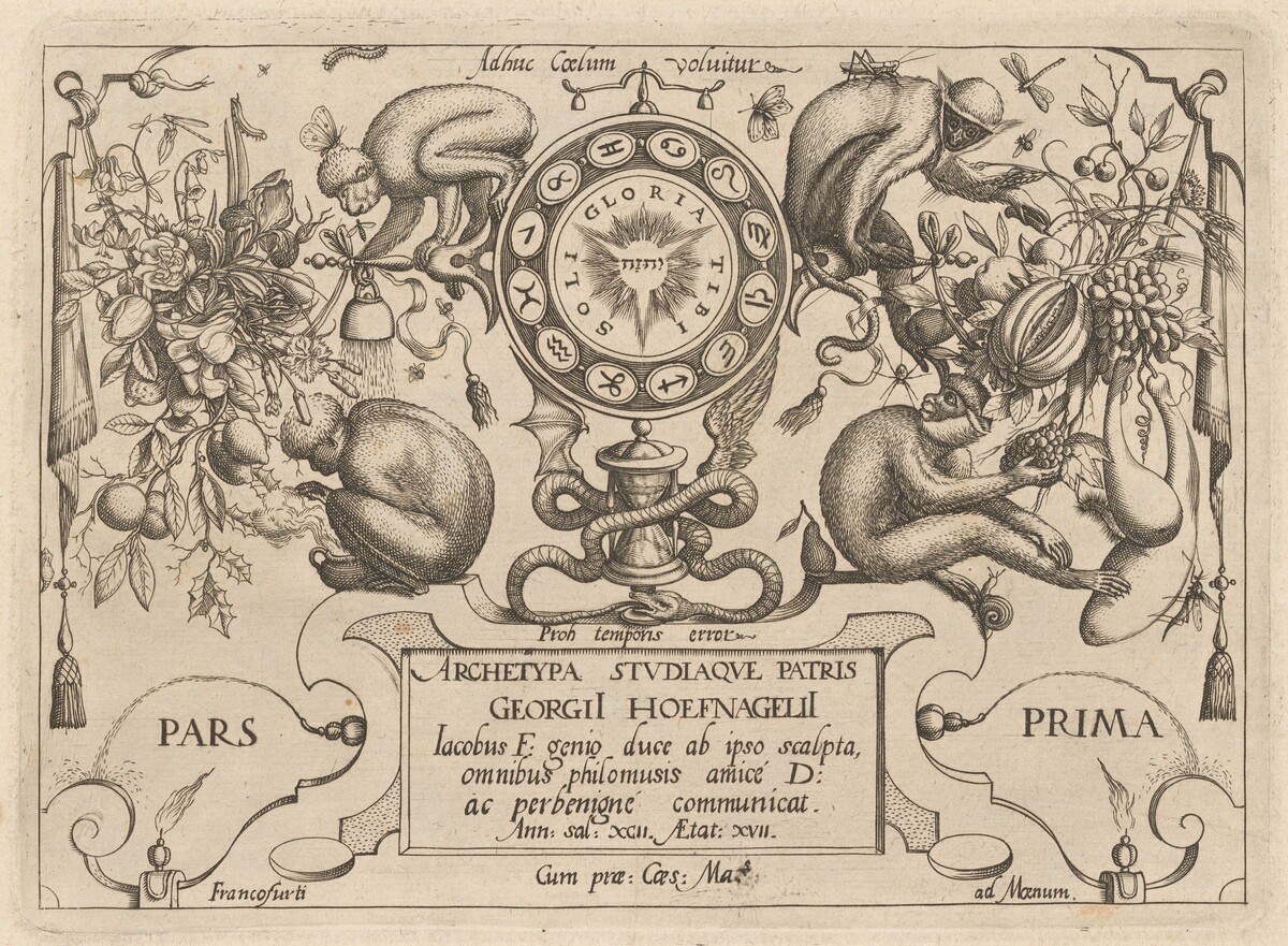 Archetypa studiaque patris Georgii Hoefnagelii [Part 1, Title Page] by Jacob Hoefnagel after Joris Hoefnagel