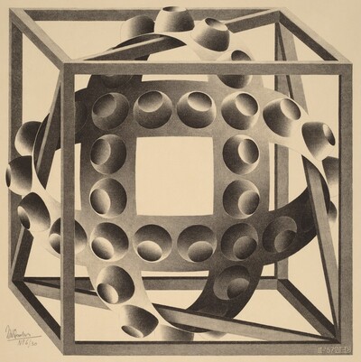 Cube with Ribbons